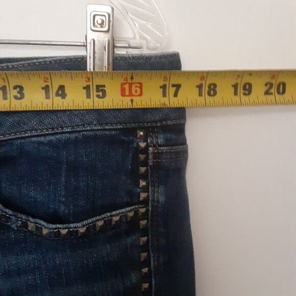 American Eagle Womens Jeans Sz 12 Reg Artist Stretch Low Rise Distressed Cropped - Picture 10 of 12